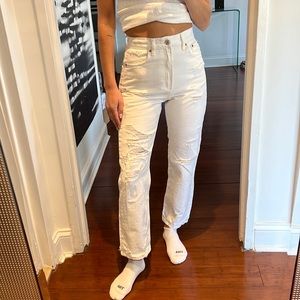 Zara white jeans
